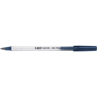 Bic&reg; Round Stic Ball Point Pen, Blue, 0.8 mm Distribution Élite MP