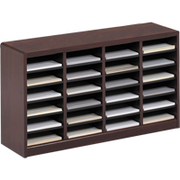 Casier &agrave; compartiments E-Z Stor pour documentation, Stationnaire, 24 fentes, Bois, 40" la x 11-3/4" p x 23" h Distribution Élite MP