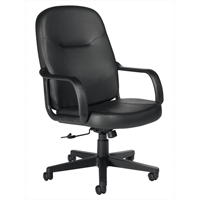 Fauteuil de bureau, Cuir, Noir Distribution Élite MP