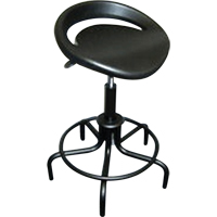 Tabouret surdimensionn&eacute; de s&eacute;rie 6000, Stationnaire, Ajustable, , Polyur&eacute;thane Si&egrave;ge, Noir Distribution Élite MP