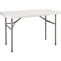 Table pliante, Rectangulaire, 48" l x 24" la, Poly&eacute;thyl&egrave;ne, Blanc Distribution Élite MP