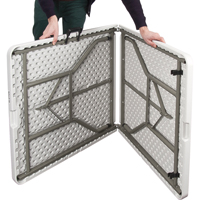 Table se pliant en deux, Rectangulaire, 72" l x 30" la, Poly&eacute;thyl&egrave;ne, Blanc Distribution Élite MP