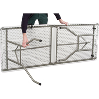Table se pliant en deux, Rectangulaire, 72" l x 30" la, Poly&eacute;thyl&egrave;ne, Blanc Distribution Élite MP
