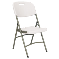 Chaises pliantes, Poly&eacute;thyl&egrave;ne, Blanc, Capacit&eacute; 350 lb Distribution Élite MP