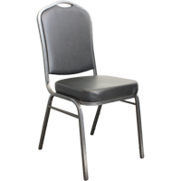 Chaises empilables, Vinyle, Hauteur 37", Capacit&eacute; 275 lb, Noir Distribution Élite MP