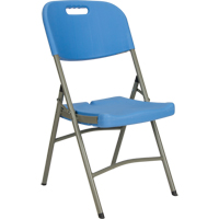 Chaise pliante, Poly&eacute;thyl&egrave;ne, Bleu, Capacit&eacute; 350 lb Distribution Élite MP