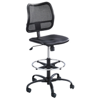 Vue Ergonomic Stool, Vinyl, Black, 250 lbs. Capacity Distribution Élite MP