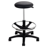 Tabouret &agrave; hauteur ajustable, &agrave; dessin, Ajustable, 22" - 32", Vinyle Si&egrave;ge, Noir Distribution Élite MP
