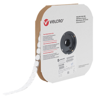 Velcoin&reg; Fastener, Loop, 3/4" Dia., Adhesive, White Distribution Élite MP