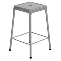Tabouret en acier pour comptoir Safco, Stationnaire, Fixe, 25", Acier Si&egrave;ge, Gris Distribution Élite MP