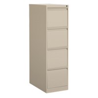 Classeur vertical, Acier, 4 tiroirs, 15-1/7" la x 25" p x 52" h, Beige Distribution Élite MP
