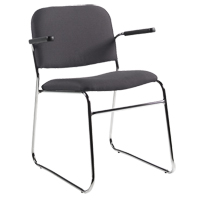 Chair, Fabric, 30" High, 200 lbs. Capacity, Black Distribution Élite MP
