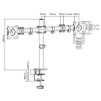 Bras double pour moniteur ActivErgo Distribution Élite MP