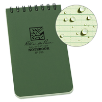 Carnet de notes de poche &agrave; spirale, Couverture souple, Vert, 100 Pages, 3" , 5"  Distribution Élite MP