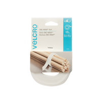 One-Wrap&reg; Fastener Tape, Hook & Loop, 12' x 3/4", Self-Grip, White Distribution Élite MP