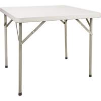 Table pliante, Carr&eacute;e, 34" l x 34" la, Poly&eacute;thyl&egrave;ne, Blanc Distribution Élite MP