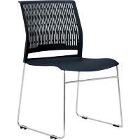 Chaises empilables s&eacute;rie Activ, Polypropyl&egrave;ne, Hauteur 32-3/8", Capacit&eacute; 275 lb, Noir Distribution Élite MP