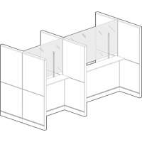 Vitre hygi&eacute;nique &agrave; fixation par pince, 36" la x 36" h Distribution Élite MP