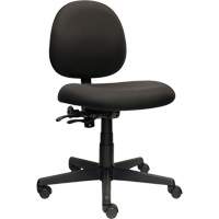 Chaise de travail &agrave; dossier bas Aspen, Tissu, Noir, Capacit&eacute; 275 lb Distribution Élite MP