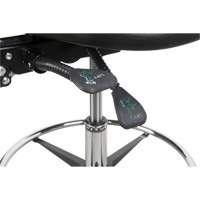 Heavy-Duty Ergonomic Stool, Mobile, Adjustable, 39" - 48", Polyurethane Seat, Black Distribution Élite MP