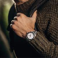 Grande montre automatique de plong&eacute;e &eacute;dition arctique GSAR avec bracelet en acier inoxydable, Num&eacute;rique, &agrave; piles, 41 mm, Argent Distribution Élite MP