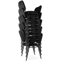 Chaises empilables, Tissu, Hauteur 32", Capacit&eacute; 250 lb, Noir Distribution Élite MP