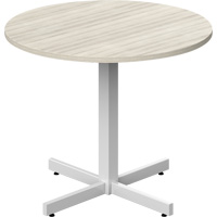 Newland Height-Adjustable Round Table, 36" L x 36" W x 29" H, 1" Top, Laminate, Tan Distribution Élite MP