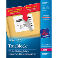 TrueBlock Laser Shipping Labels, 3-1/3" W x 4" L, White Distribution Élite MP