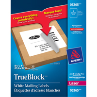 TrueBlock Laser Shipping Labels, 11" W x 8.5" L, White Distribution Élite MP