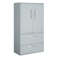Armoire Multi-Stor, Acier, 3 Tablettes, 65-1/4" h x 36" la x 18" P, Gris Distribution Élite MP