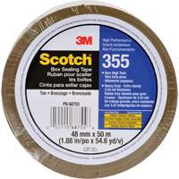 Scotch&reg; 355 Box Sealing Tape, Hot Melt Adhesive, 3.4 mils, 48 mm (1-22/25") x 50 m (164') Distribution Élite MP