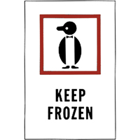 "Keep Frozen" Special Handling Labels, 6" L x 4" W, Red on White Distribution Élite MP