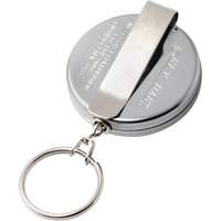 Original Series Retractable Keychain, Chrome, 24" Cable, Belt Clip Attachment Distribution Élite MP