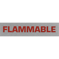 &eacute;tiquettes pour traitement sp&eacute;cial Flammable, 5" lo x 2" la, Noir/rouge Distribution Élite MP
