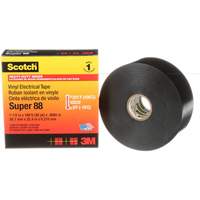Ruban isolant en vinyle Super 88 Scotch, 38 mm (1-1/2") x 33 m (108'), Noir, 8,5 mils Distribution Élite MP