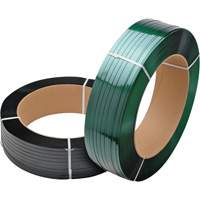 Green Strapping, Polyester, 5/8" W x 3800' L, Green, Manual Grade Distribution Élite MP