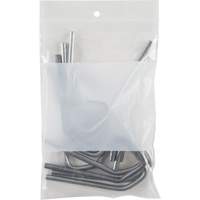 Sacs en poly avec espace inscriptible blanc, Refermable, 6" x 4", 2 mils Distribution Élite MP