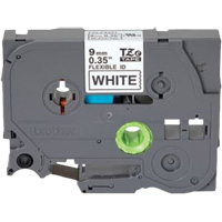Cartouche de ruban flexible Tze, 9 mm x 26'/8 m, Noir sur blanc Distribution Élite MP