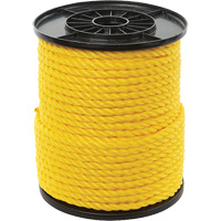 Corde torsad&eacute;e jaune &agrave; trois brins 3/8", Polypropyl&egrave;ne, 250' Distribution Élite MP