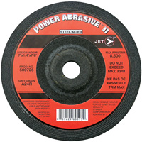A24R POWER ABRASIVE Grinding Wheel, 7" x 1/4", 7/8" Arbor, Type T27 Distribution Élite MP
