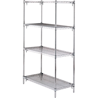 ETAGERE,4 TABL18X36X63,CHROME,800LB/TABL., Tiers 4, 36" la x 63" h x 18" p Distribution Élite MP