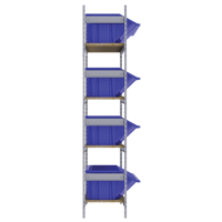 Wide Span Shelving with Jumbo Plastic Bins, Steel, Boltless, Starter, 66" W x 72" H x 18" D Distribution Élite MP