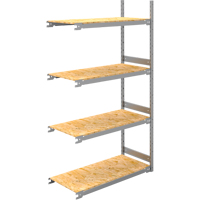 Wide Span Record Storage Shelving, Steel, 4 Shelves, 42" W x 18" D x 84" H, Add-On Kit Distribution Élite MP