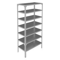 Shelving Unit, Galvanized Steel, Slotted Angle, 275 lbs. Capacity, 48" W x 84" H x 18" D Distribution Élite MP