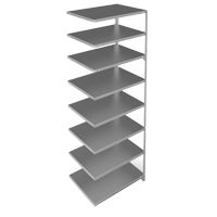 Shelving Unit, Galvanized Steel, Slotted Angle, Add-On, 36" W x 96" H x 24" D Distribution Élite MP