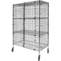 Chariot de s&eacute;curit&eacute;, Chrom&eacute;, 48" x 69" x 24", Capacit&eacute; 500 lb Distribution Élite MP