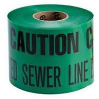 "Buried Sewer Line" Identoline&reg; Underground Warning Tape, 6" W x 1000' L, Black on Green Distribution Élite MP
