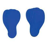 &eacute;tiquettes pour marquage des planchers, Empreinte de pas, 12" lo x 3,75" la, Bleu, Vinyle Distribution Élite MP