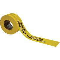 Barricade Tape, Bilingual, 3" W x 1000' L, 3.5 mils, Black on Yellow Distribution Élite MP