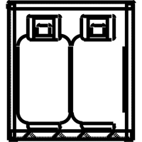 Armoires en aluminium pour bouteilles GPL, nbre de bouteilles: 4, 30" , 32" , 33-1/2" , Argent Distribution Élite MP